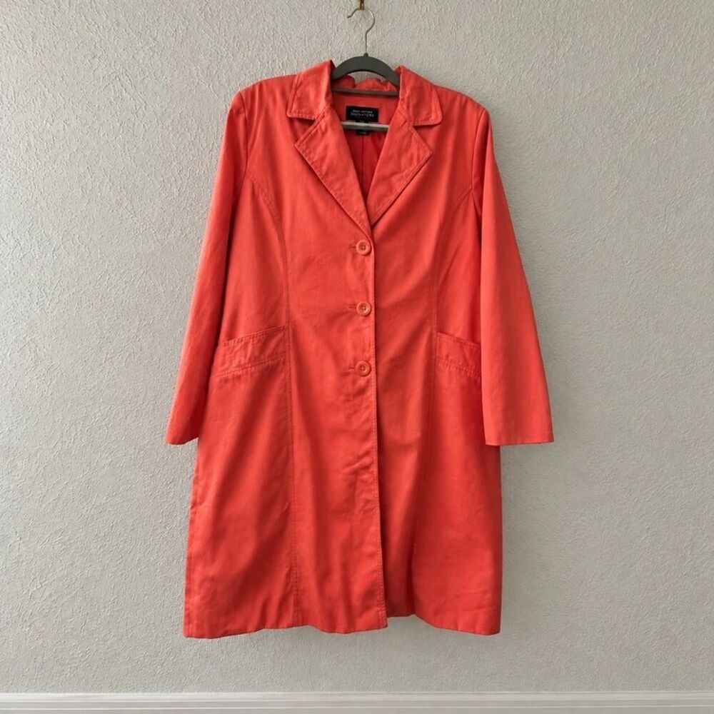 Coral trench coat